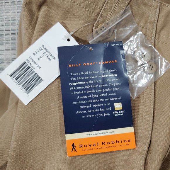 NWT Royal Robbins Outdoor Goddess Canyon Pants, Womens 8, Straight leg, Midrise - Picture 2 of 11